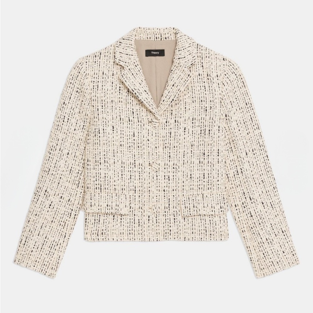NWT Cropped Jacket in Cotton-Blend Tweed-8